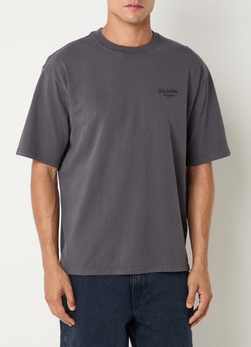 Levi's T-shirt met front- en backprint - achterkant grijs