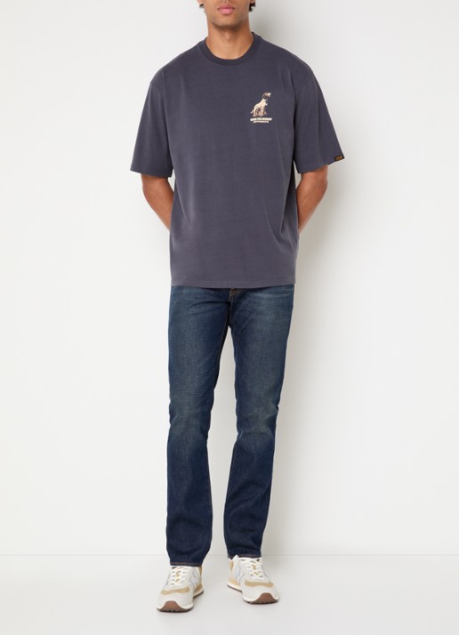 Levi's T-shirt met front- en backprint - voorkant 4 donkergrijs
