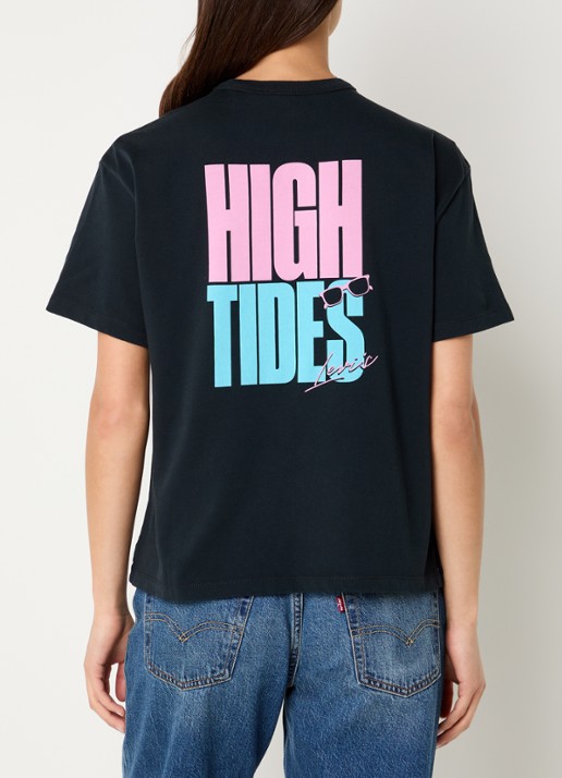 Levi's T-shirt met logo- en backprint
