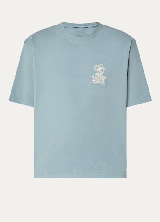 Levi's T-shirt met logo- en backprint - voorkant 3 staalblauw