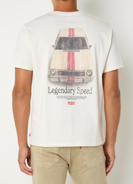 Levi's T-shirt met logo- en backprint