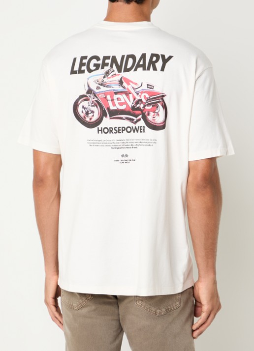 Levi's T-shirt met logo- en backprint