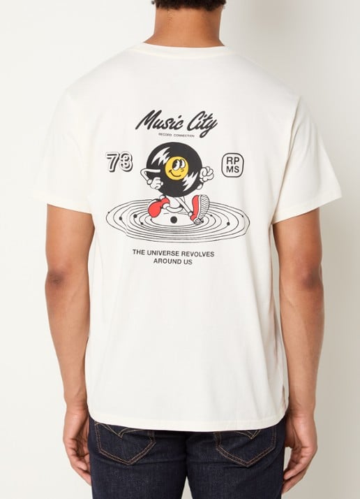 Levi's T-shirt met logo- en backprint