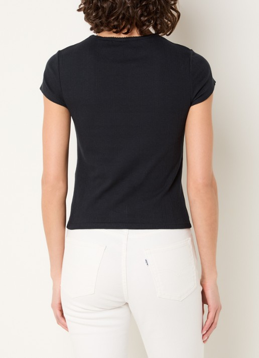 Levi's T-shirt met logo - achterkant zwart