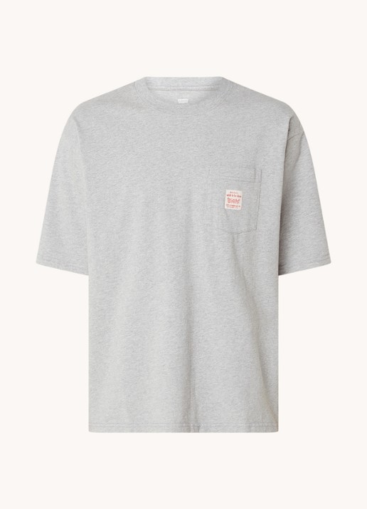 Levi's T-shirt met logo - voorkant 2 grijsmele