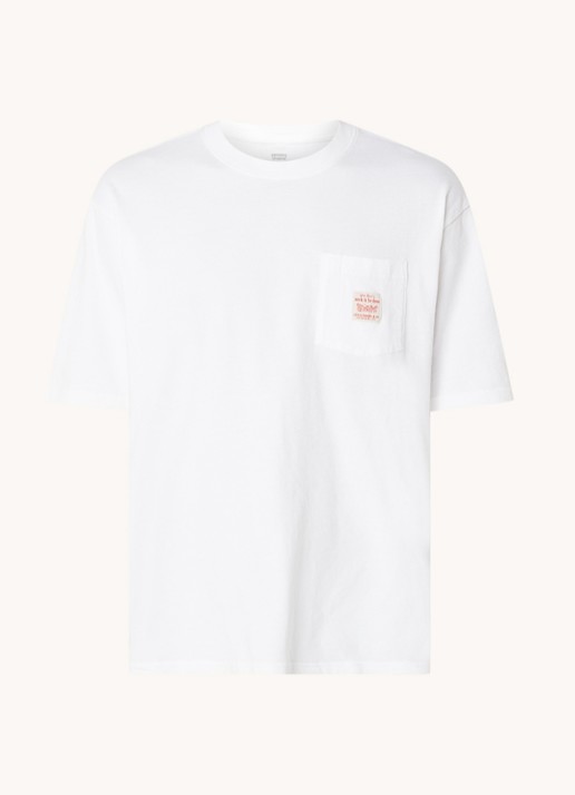 Levi's T-shirt met logo - voorkant wit