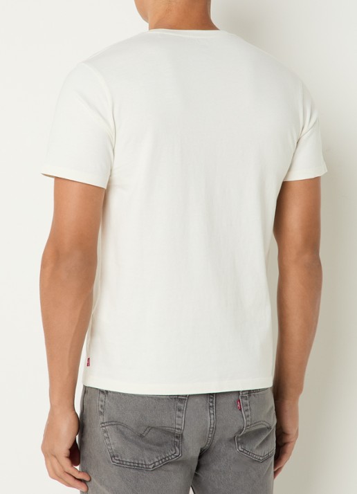 Levi's T-shirt met logo - achterkant 4 gebroken wit