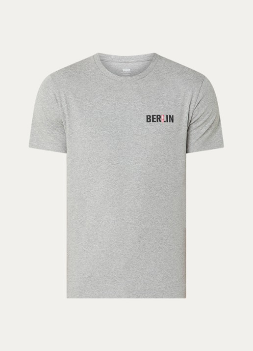 Levi's T-shirt met logo - voorkant 2 grijsmele
