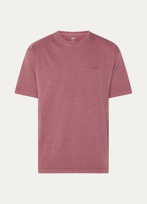 Levi's T-shirt met logo - voorkant 3 steenrood