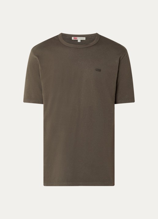 Levi's T-shirt met logo - voorkant 3 olijfgroen