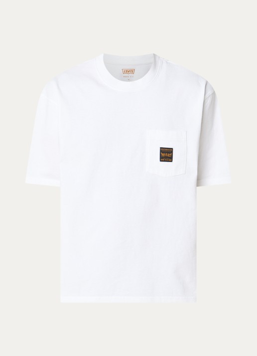 Levi's T-shirt met logo - voorkant 2 wit