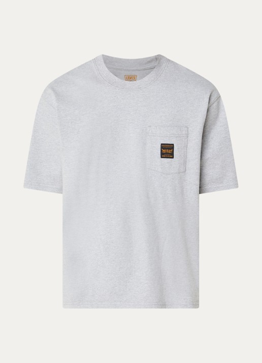Levi's T-shirt met logo - voorkant 3 lichtgrijs