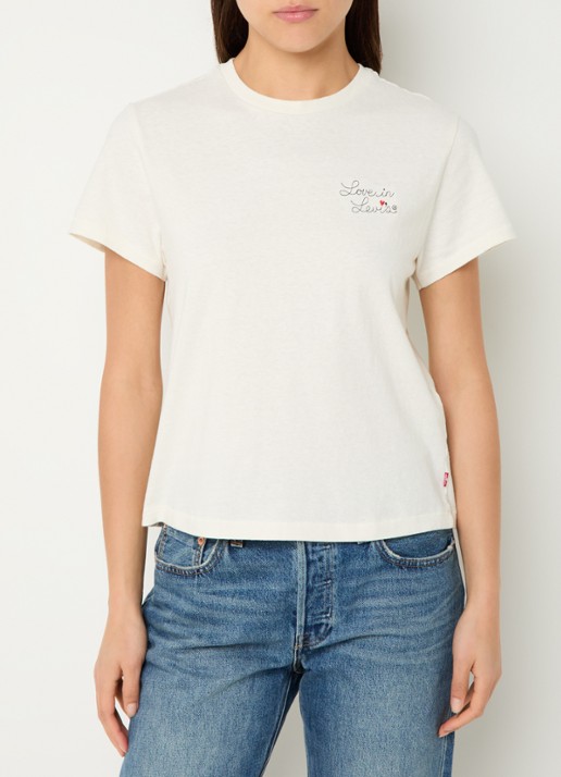 Levi's T-shirt met logoborduring