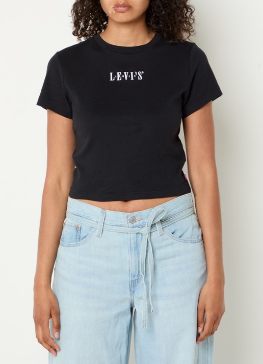 Levi's T-shirt met logoborduring