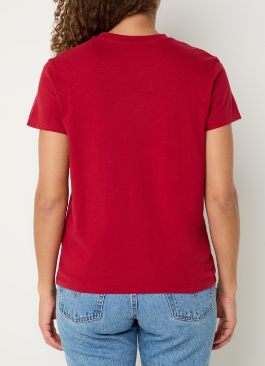 Levi's T-shirt met logoborduring - achterkant 4 rood