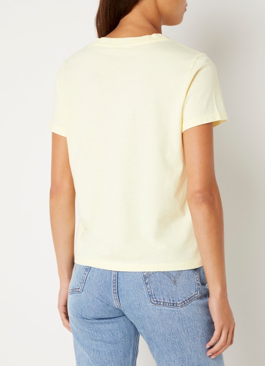 Levi's T-shirt met logoborduring - achterkant 2 lichtgeel