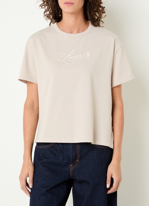 Levi's T-shirt met logoborduring