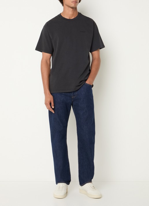 Levi's T-shirt met logoborduring - voorkant 4 zwart