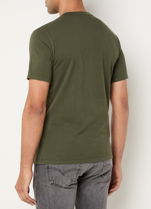 Levi's T-shirt met logoborduring - achterkant 2 legergroen