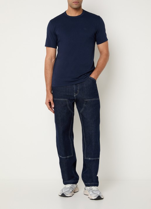 Levi's T-shirt met logoborduring - voorkant 3 donkerblauw