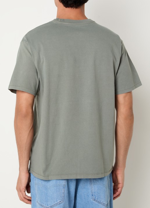 Levi's T-shirt met logoborduring - achterkant 3 olijfgroen