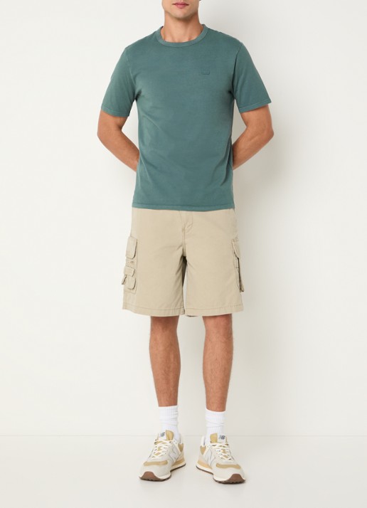 Levi's T-shirt met logoborduring - voorkant 2 zeegroen