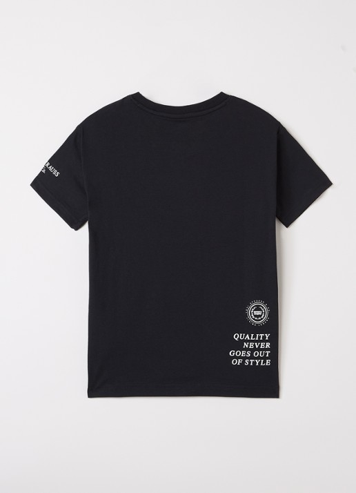 Levi's T-shirt met logoprint - voorkant 2 zwart