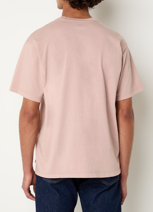 Levi's T-shirt met logoprint - achterkant oudroze