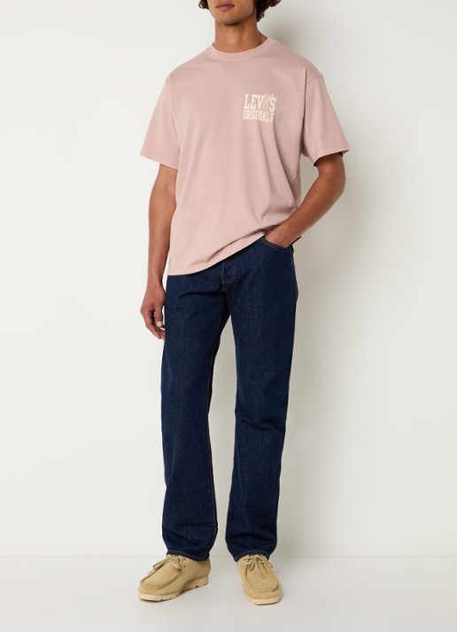 Levi's T-shirt met logoprint - voorkant 3 oudroze