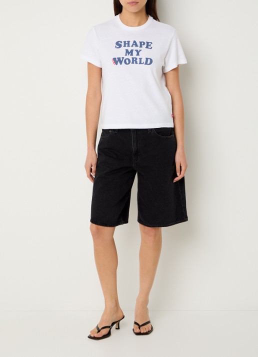 Levi's T-shirt met print - voorkant 2 wit