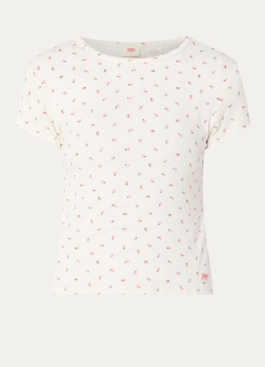 Levi's T-shirt met print - voorkant wit