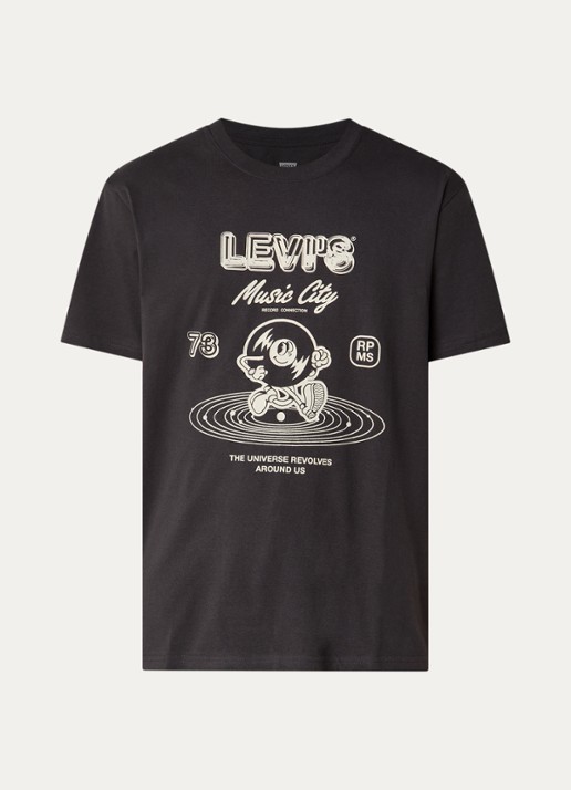 Levi's T-shirt met print - voorkant 3 antraciet