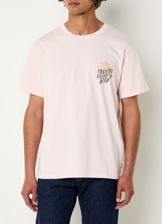 Levi's T-shirt met print  - achterkant lichtroze