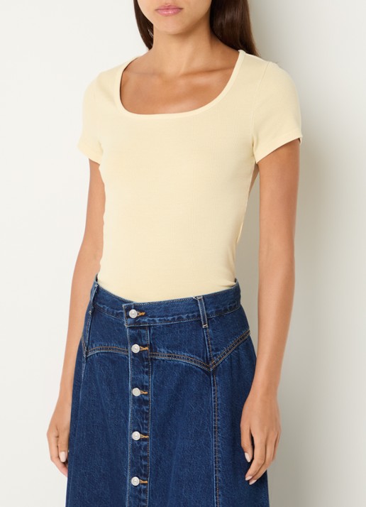 Levi's T-shirt met rechthoekige hals