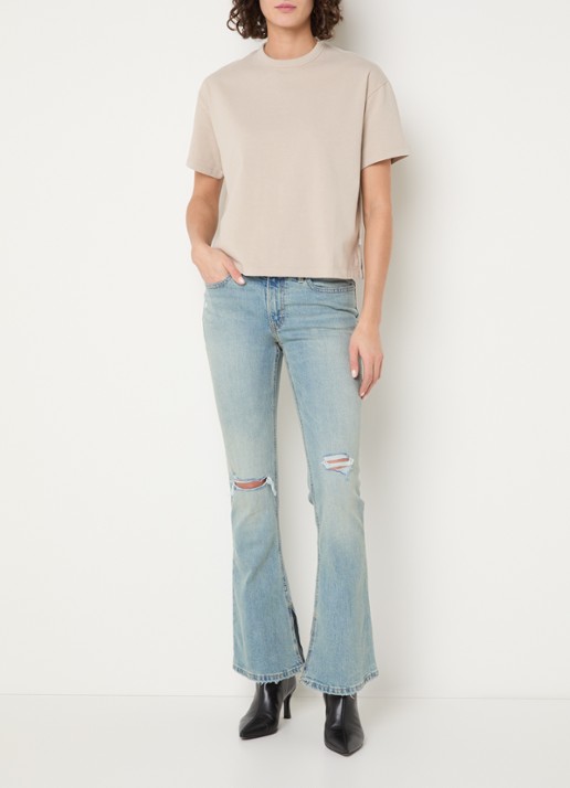 Levi's T-shirt met ronde hals - voorkant 2 beige