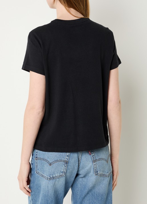 Levi's T-shirt met ronde hals - achterkant zwart