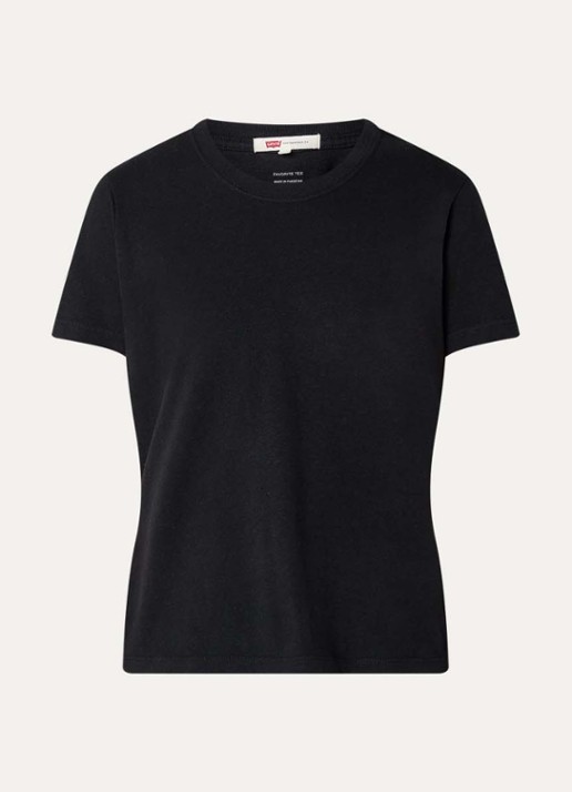 Levi's T-shirt met ronde hals - voorkant 2 zwart