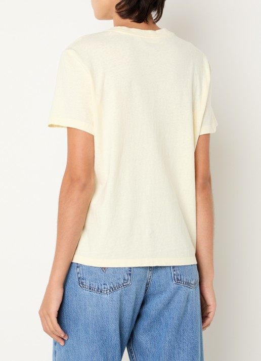 Levi's T-shirt met ronde hals - achterkant 3 lichtgeel
