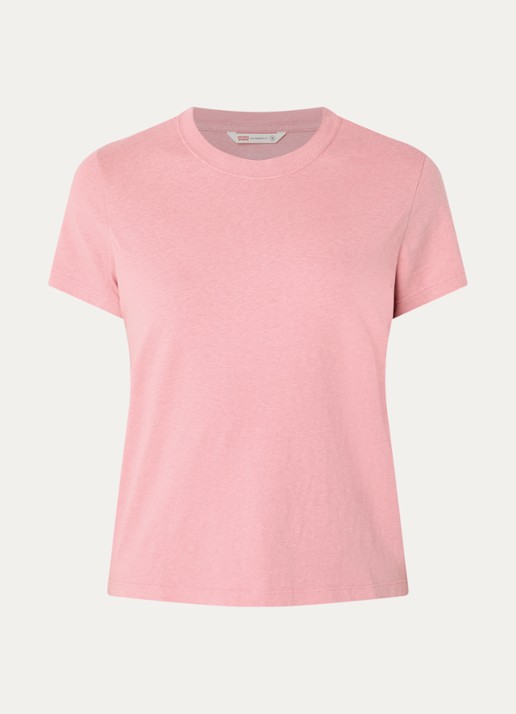 Levi's T-shirt met ronde hals - voorkant 2 roze