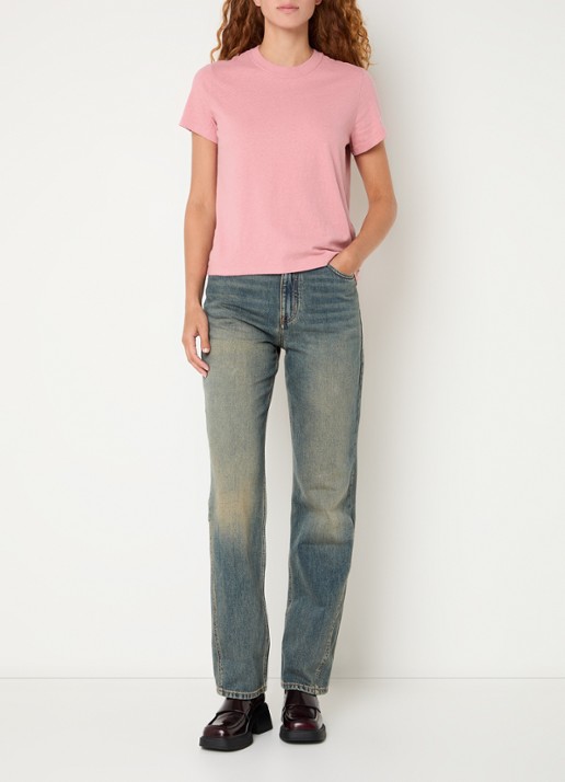 Levi's T-shirt met ronde hals - voorkant 3 roze