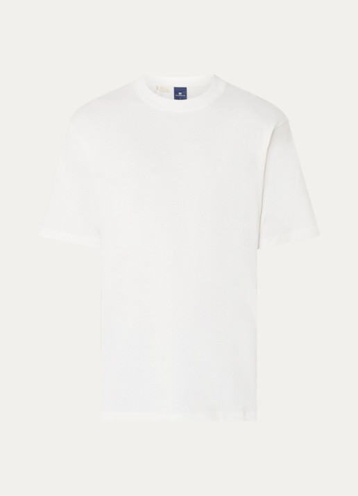 Levi's T-shirt met ronde hals - voorkant gebroken wit