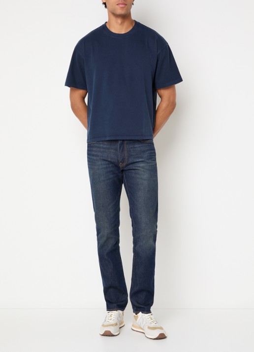 Levi's T-shirt met ronde hals - voorkant 3 donkerblauw