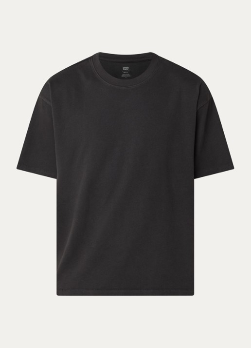 Levi's T-shirt met ronde hals - voorkant zwart