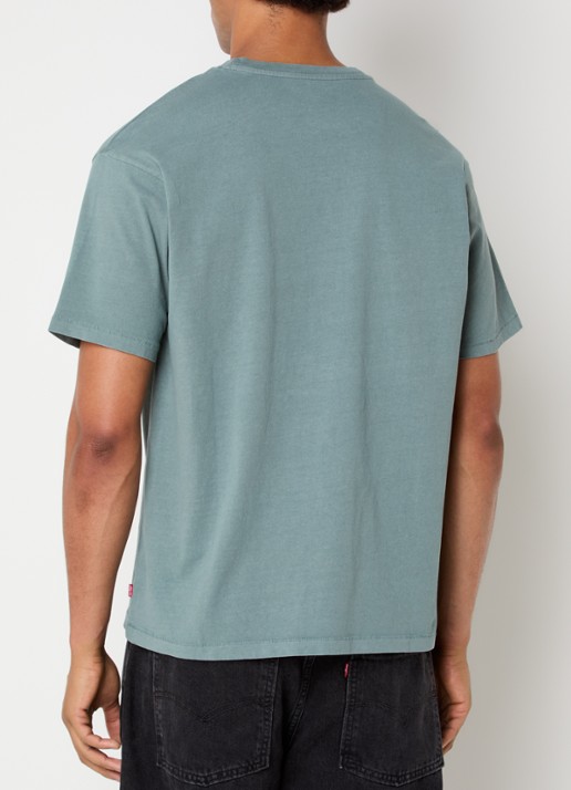Levi's T-shirt met ronde hals - achterkant 3 olijfgroen