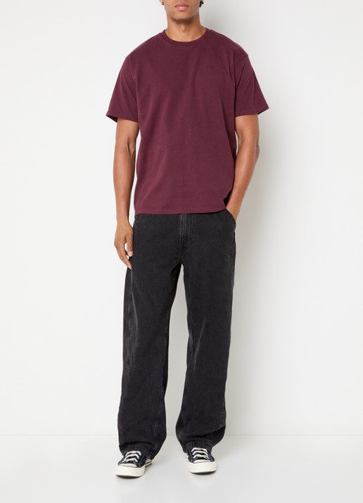Levi's T-shirt met ronde hals - voorkant 4 bordeauxrood