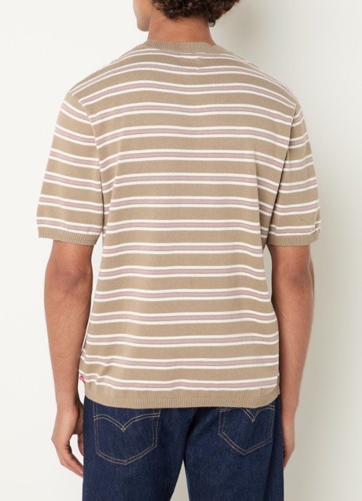 Levi's T-shirt met streepprint - achterkant 2 beige