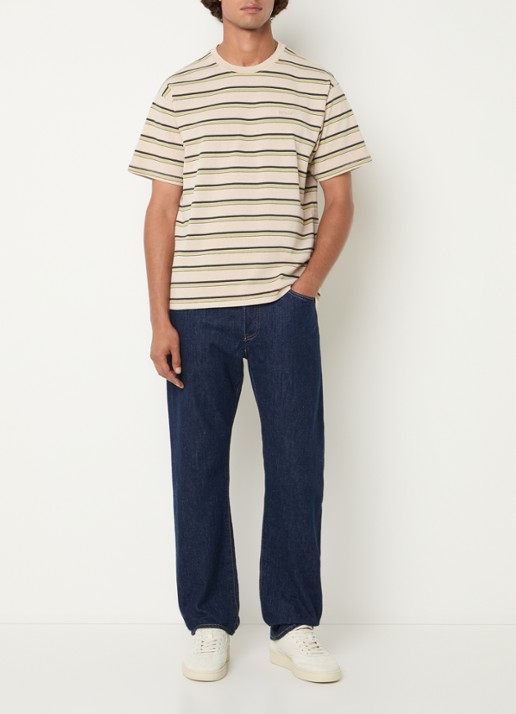 Levi's T-shirt met streepprint - voorkant 4 beige