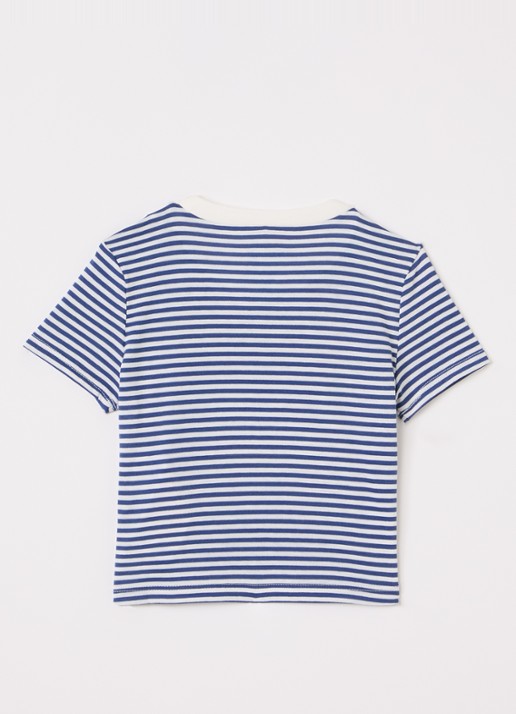 Levi's T-shirt met streepprint - voorkant 2 blauw