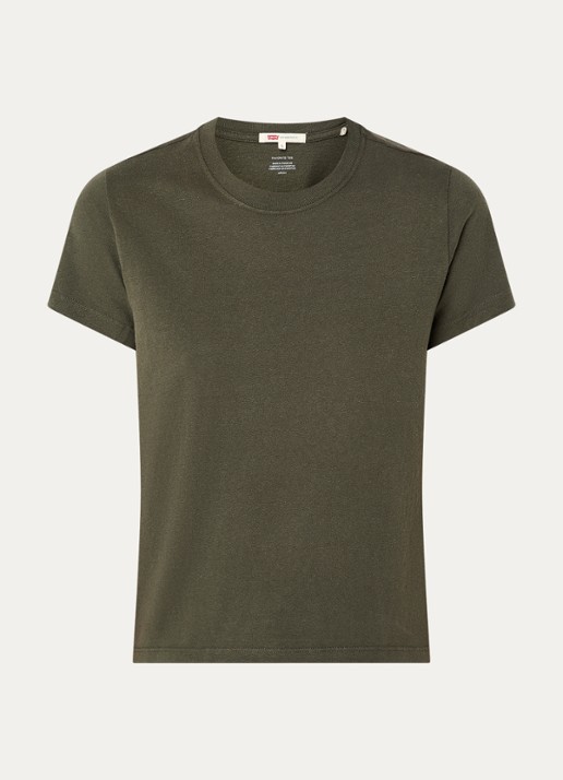Levi's T-shirt met stretch - voorkant groen