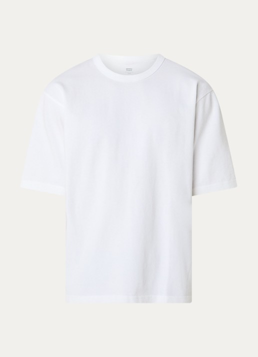 Levi's T-shirt met stretch - voorkant wit